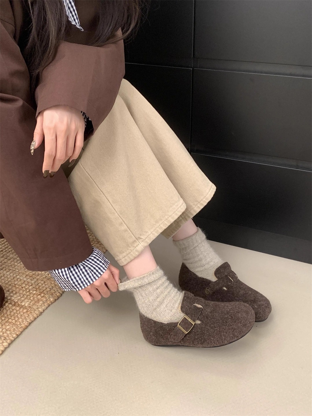 909-1 커피솜털안감