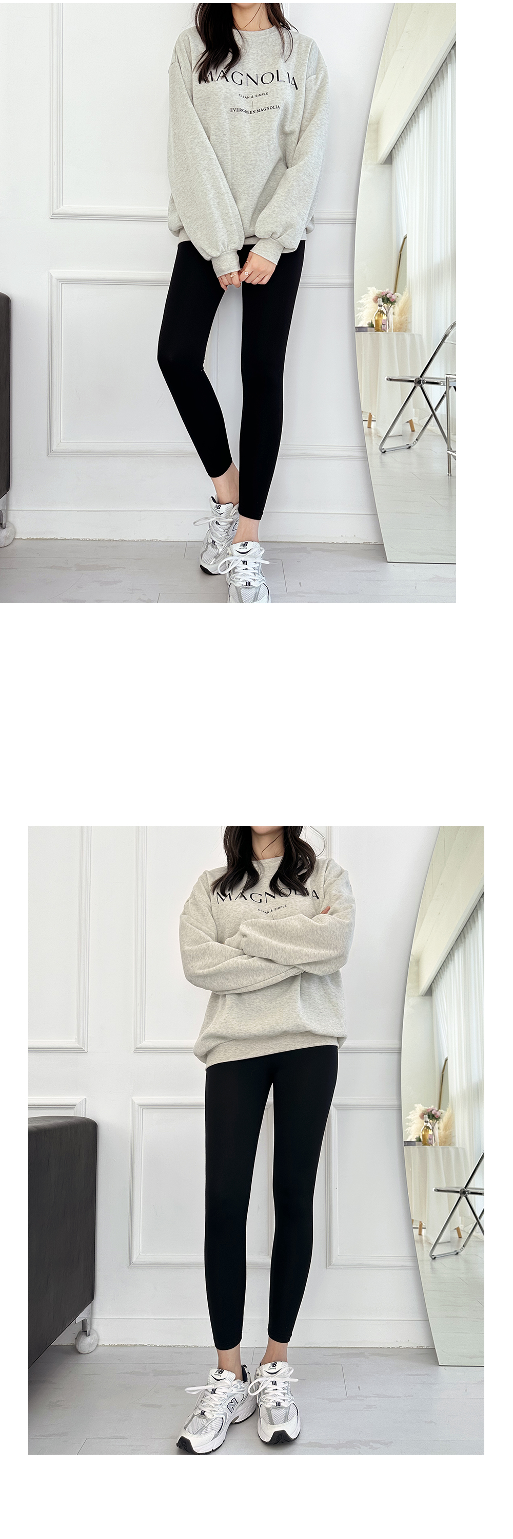 [스판쫀쫀/3size]블레스유 여성 가을 겨울 기모 발열 레깅스 9부 운동 요가 따뜻한 하이웨스트 빅사이즈까지 상세 이미지 5