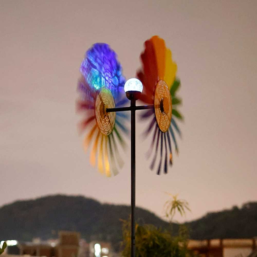 야외 바람개비 팔랑개비 풍경 해바라기 테라스 꾸미기 풍차 파랑 - 상세 이미지 2