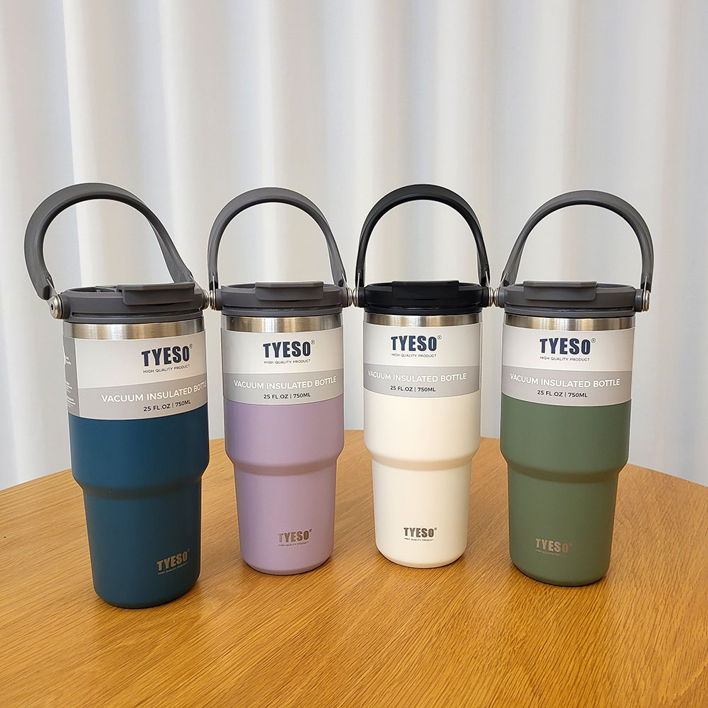 대용량 텀블러 손잡이 빨대덤블러 보온보냉텀블러 750ml+1리터이상 미끄럼방지캡 증정품 - 상세 이미지 3