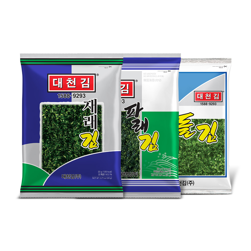 [대천김] 재래김 파래김 돌김 20봉(10봉 x 2세트) - 상품 이미지