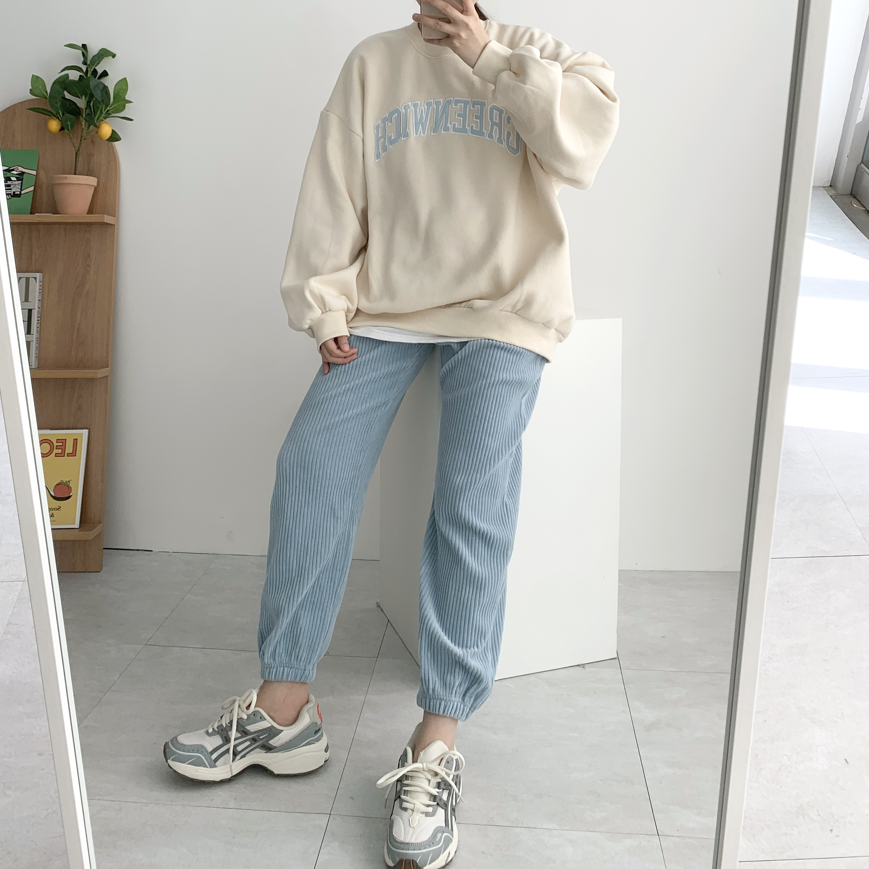 벨로아팬츠 벨벳조거팬츠 코듀로이팬츠 - 상세 이미지 3