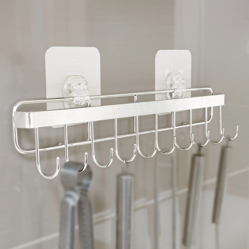 올지 무타공 스텐 조리도구걸이 10구 35cm 스텐304 국자 조리기구 주방 - 상품 이미지