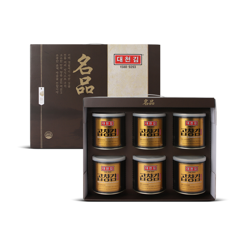 대천김 곱창김 명품 캔김선물세트 6개입, 1개 이미지