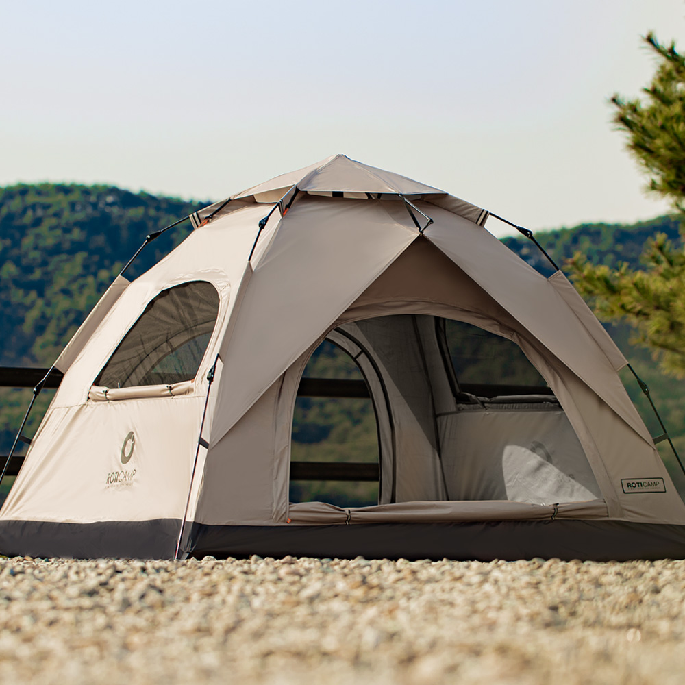 로티캠프 컴포트 나들이 캠핑 그늘막 원터치 텐트 COM4 탄
