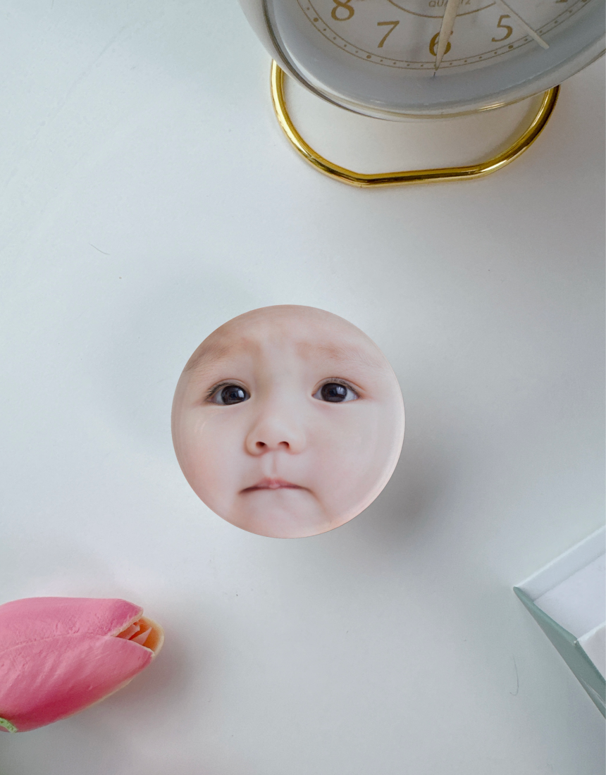 포토 그립 아기얼굴 반려동물 아이돌 굿즈 사진 핸드폰 거치대 홀더 팬클럽 연예인 스마트폰 - 상세 이미지 3