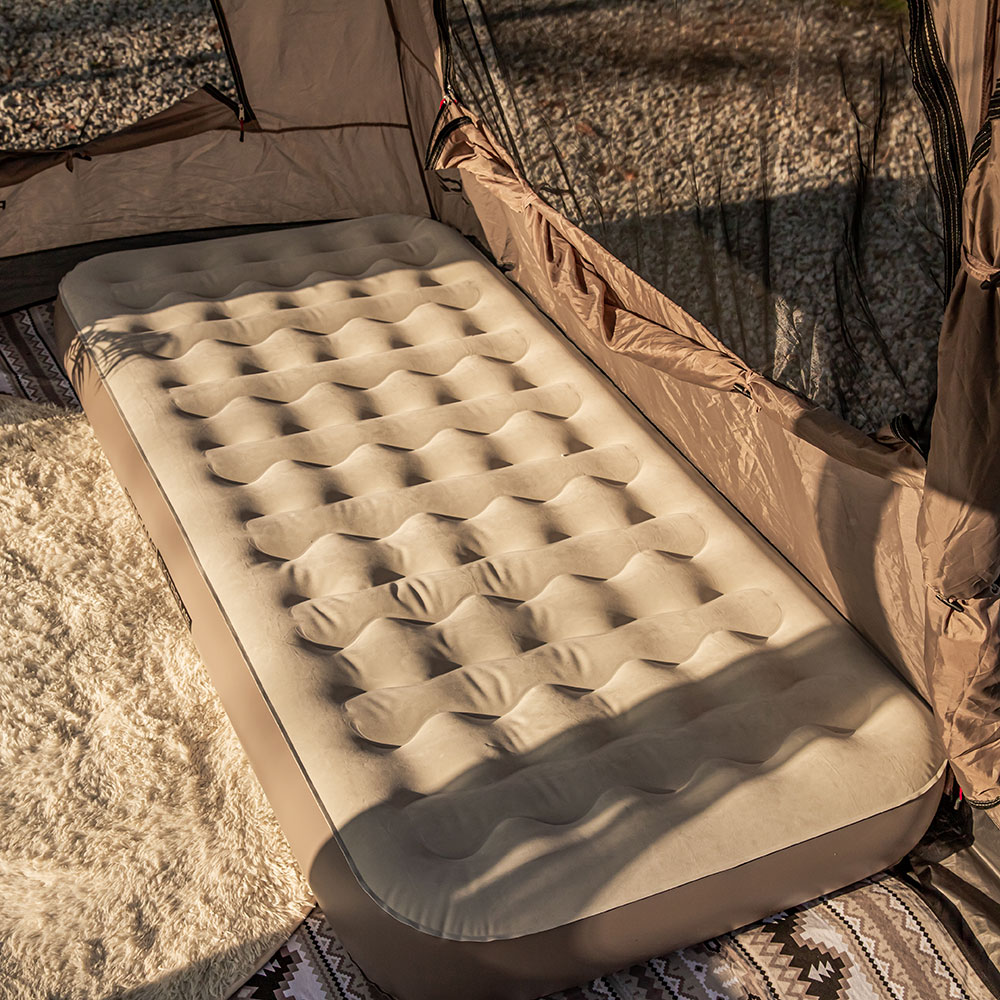 로티캠프 에어 매트 자충 캠핑 침대 매트리스 텐트 휴대용 싱글, 탄