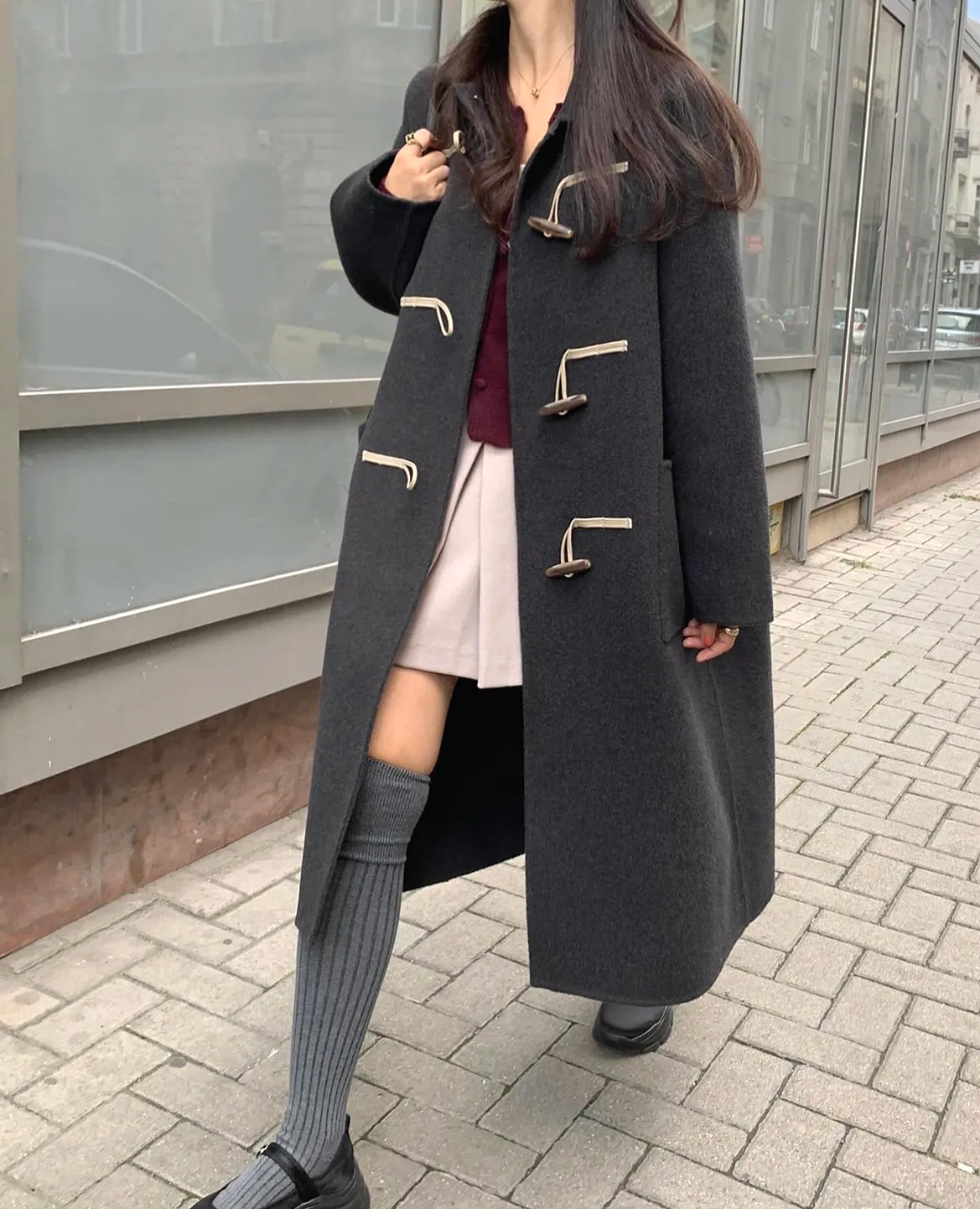 24FW 프리티영띵 카라 토글 롱 핸드메이드 코트 상세 이미지 7