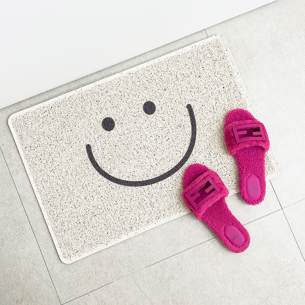 사라하우스 스마일 코일매트 현관 바닥 발판 출입구 발매트