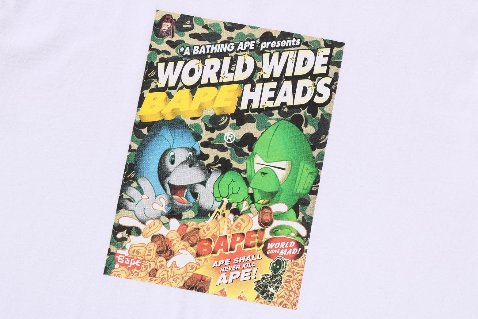베이프 반팔티 HEADS FLYER TEE 1K70-109-007 - 상세 이미지 2