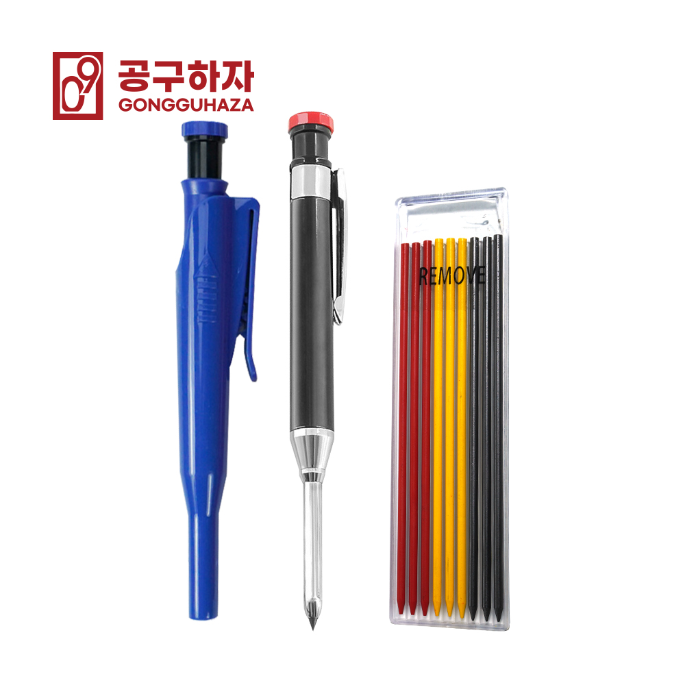 공구하자 신형 다용도 목공펜 목수 산업용 케이스 샤프심 마킹펜 블랙 - 상세 이미지 2