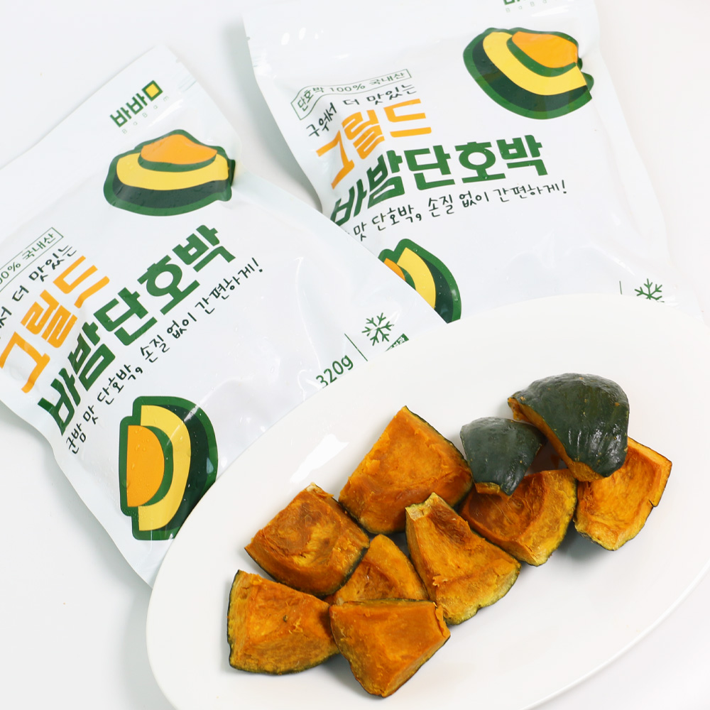 바밤 단호박 손질 냉동 국내산 구운 그릴드 밤호박 320g, 4개 - 상세 이미지 4
