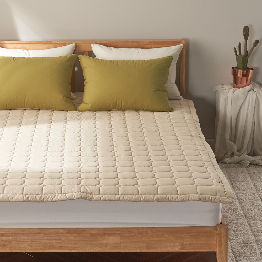 나비드 60수 고밀도 순면 카페트 겸 침대패드 SS/K 4color