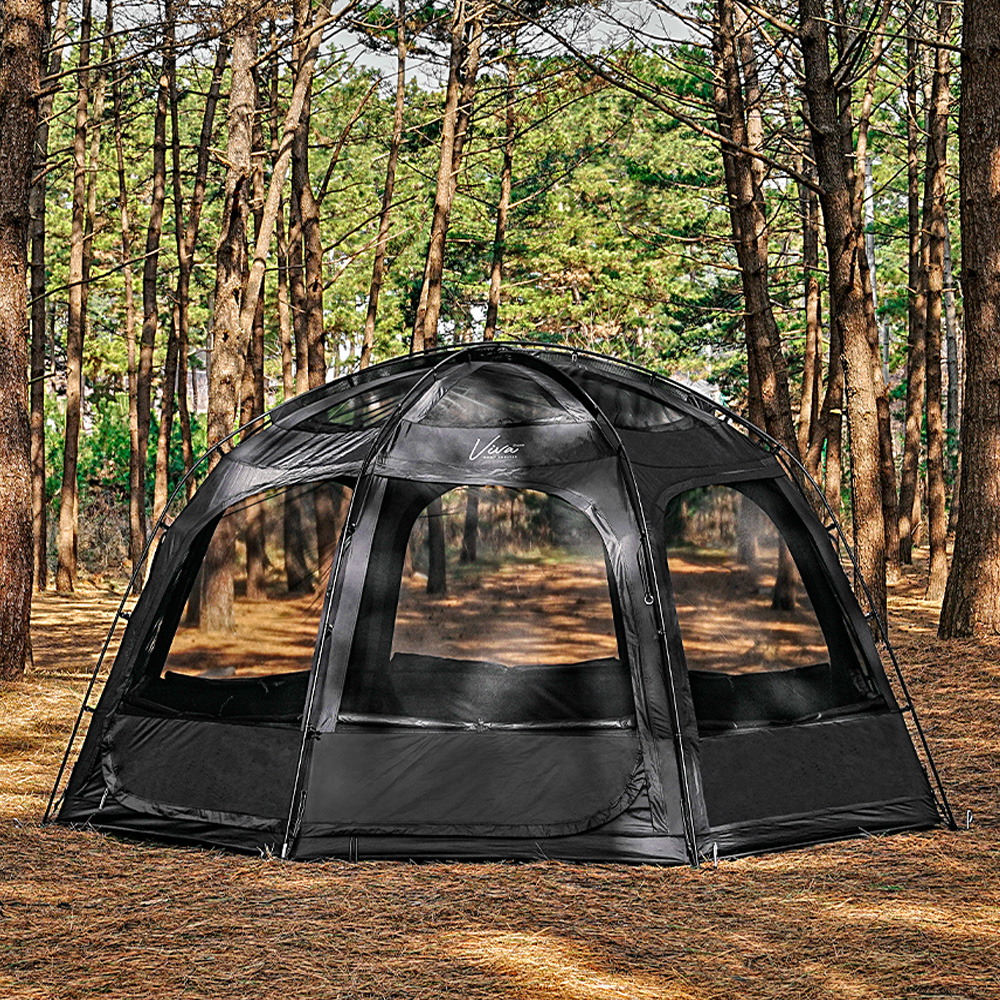 비바돔 프라임 쉘터 텐트 블랙 돔 캠핑텐트 간편설치 개방감