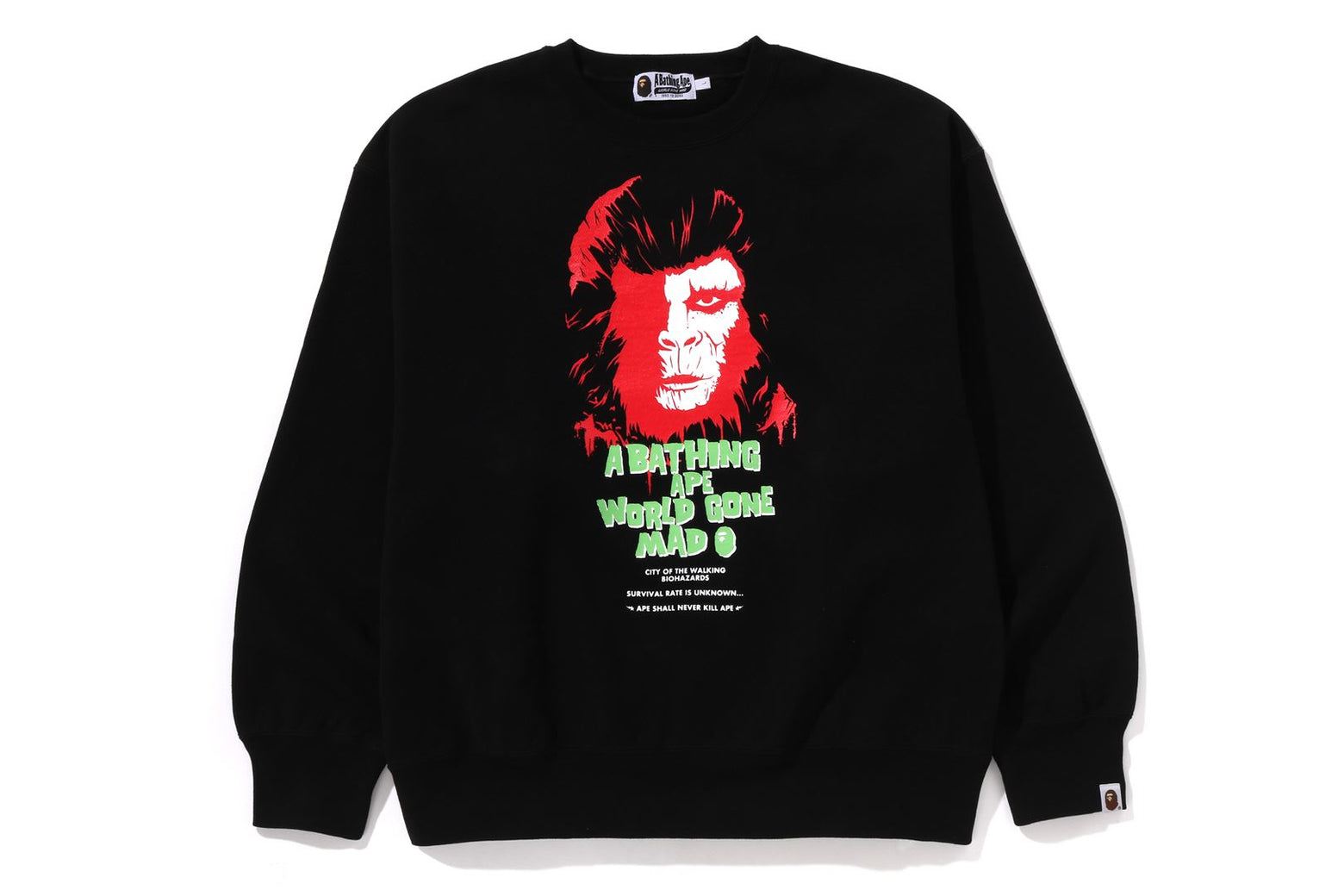 베이프 긴팔티 HORROR RELAXED FIT CREWNECK SWEATSHIRT 1K70-113-003 - 상세 이미지 3