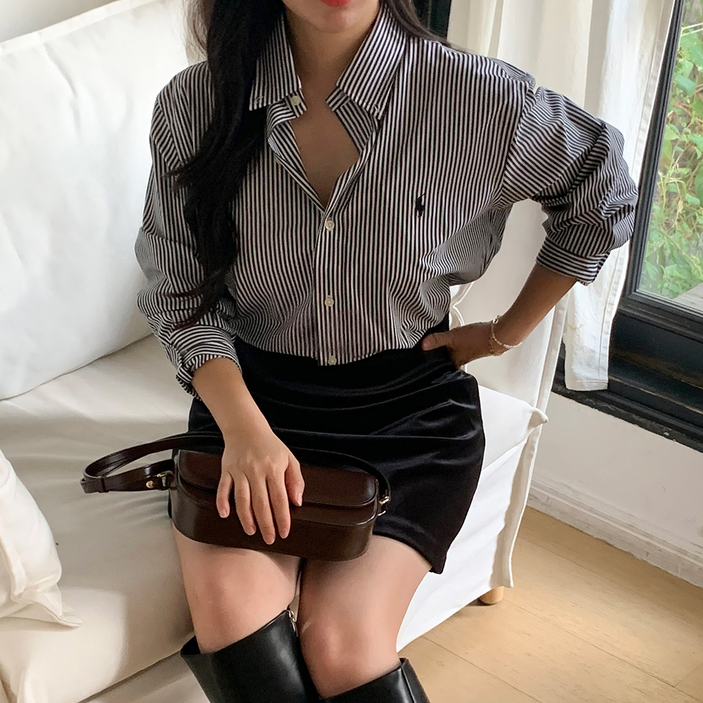 폴로 랄프로렌 셔츠 남성 스트라이프 남방 클래식핏 - 상세 이미지 5