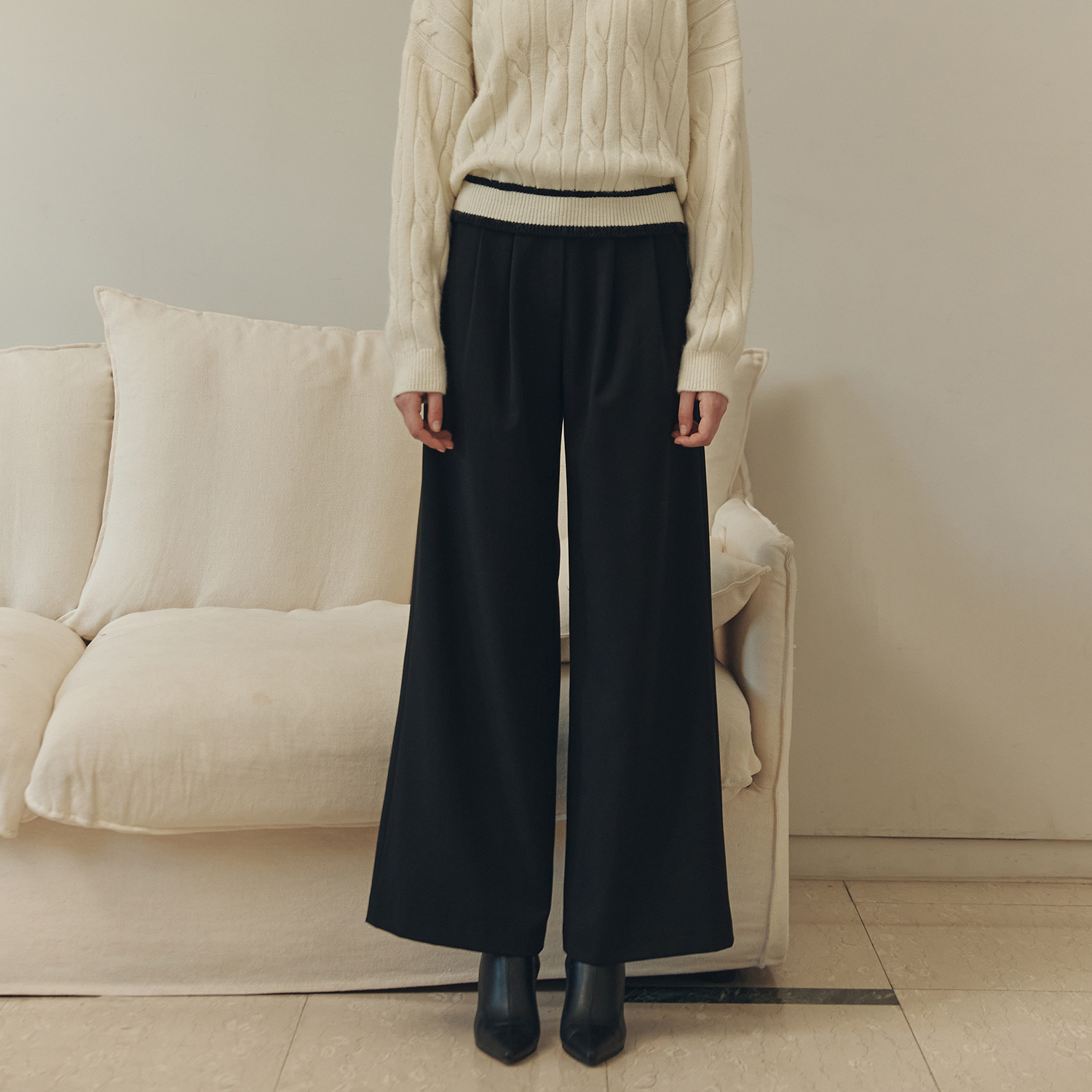 [제로스트릿][2컬러] 베이직 와이드 팬츠 BASIC WIDE PANTS - 상세 이미지 4