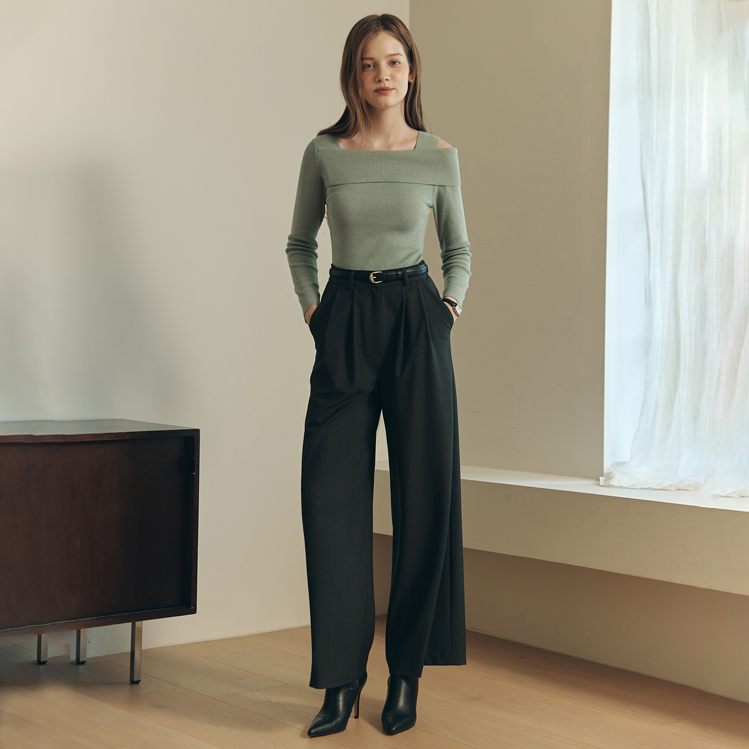 [제로스트릿][2컬러] 베이직 와이드 팬츠 BASIC WIDE PANTS - 상세 이미지 2