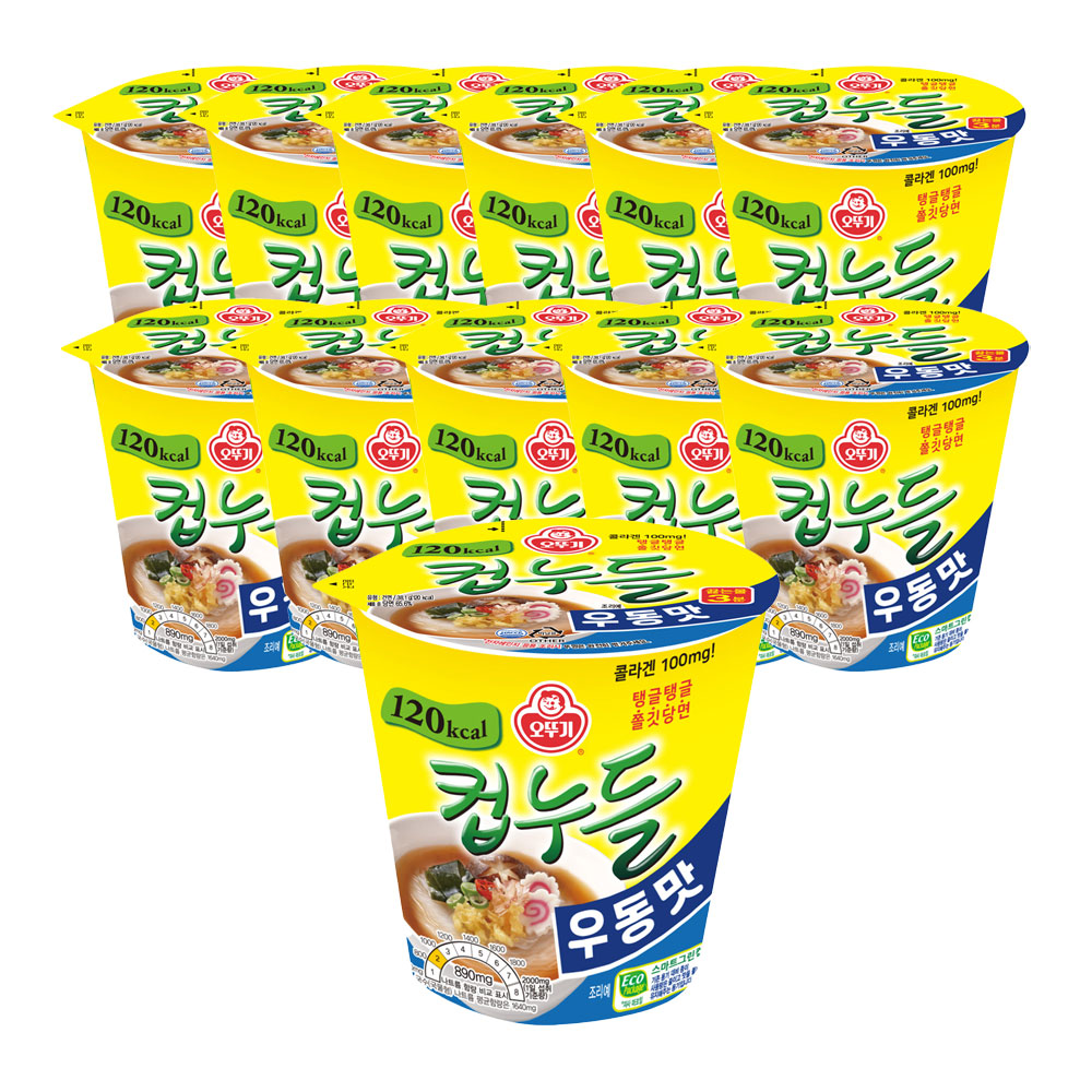 오뚜기 컵누들 우동맛 38.1g, 12개