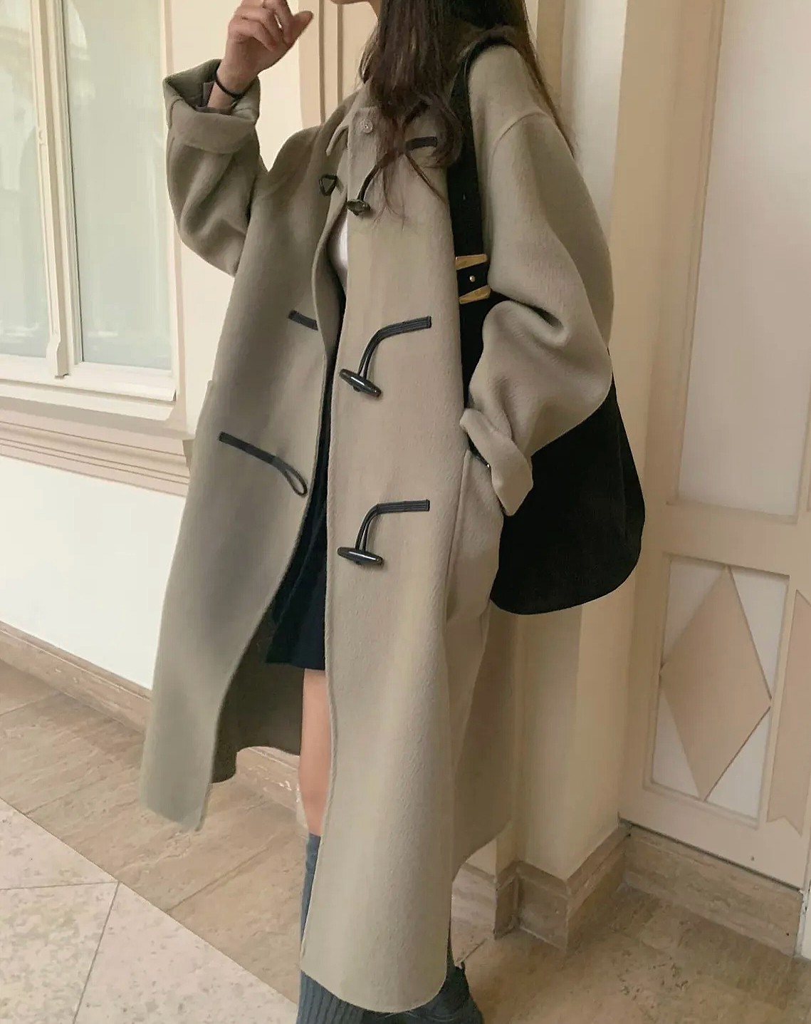 24FW 프리티영띵 카라 토글 롱 핸드메이드 코트 상세 이미지 10