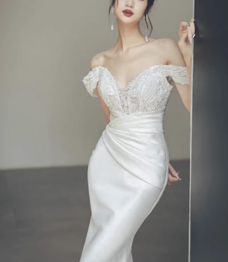 레이스셀프웨딩드레스 스냅촬영 스몰웨딩드레스 2부드레스 - 상세 이미지 4