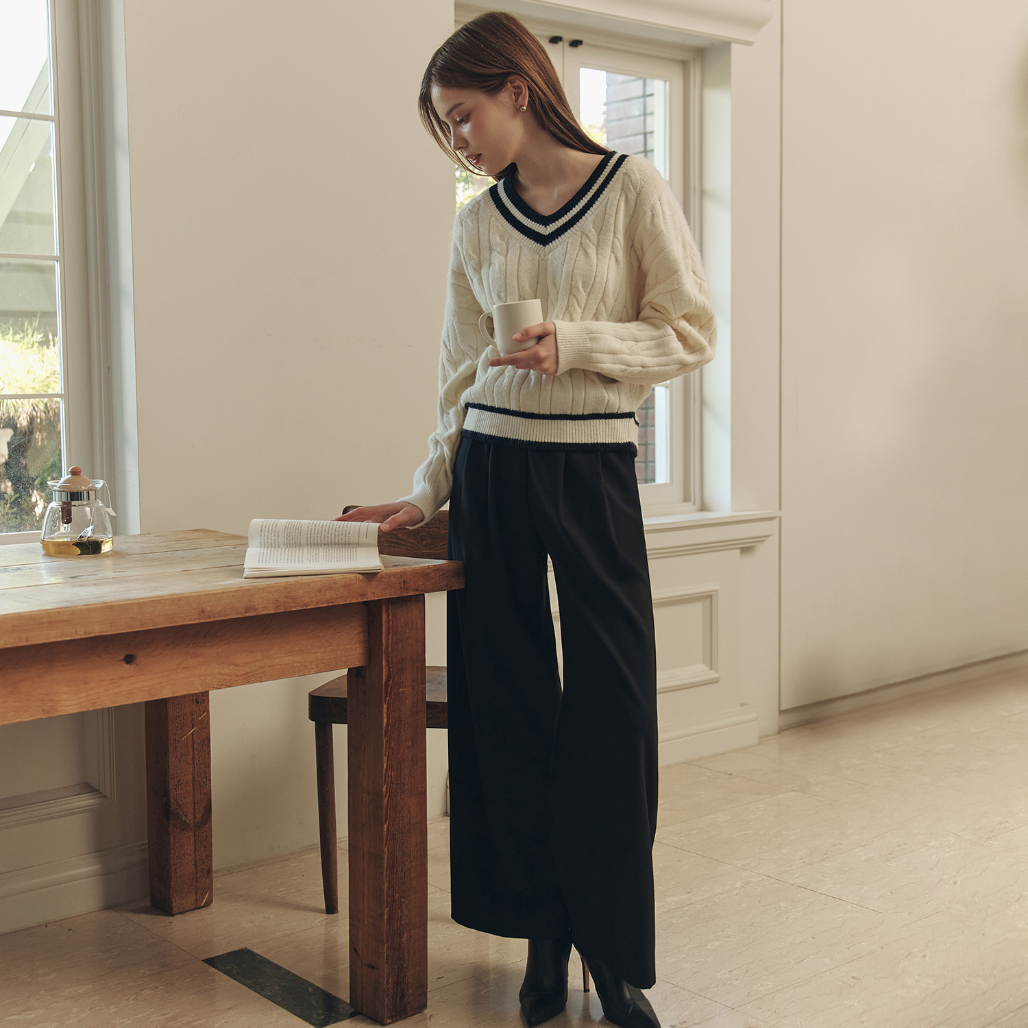 [제로스트릿][2컬러] 베이직 와이드 팬츠 BASIC WIDE PANTS - 상세 이미지 5