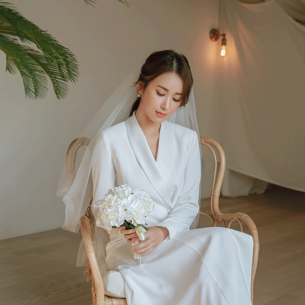 셀프웨딩베일 면사포 루루 리본 미니베일 이미지 6