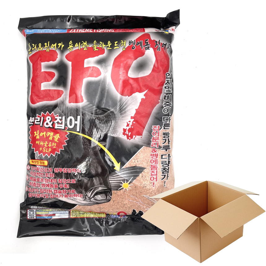 해진 집어력 극강의 EF9 건식 벵에돔 집어제 1박스 12개입 1.7Kg 파우더 밑밥 - 상품 이미지