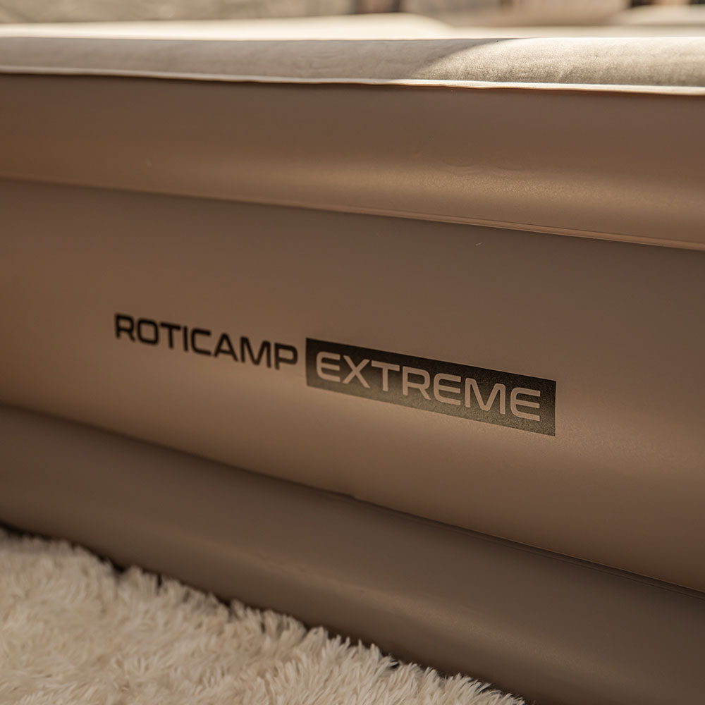 로티캠프 에어 매트 자충 캠핑 침대 매트리스 텐트 휴대용 46cm 퀸, 탄