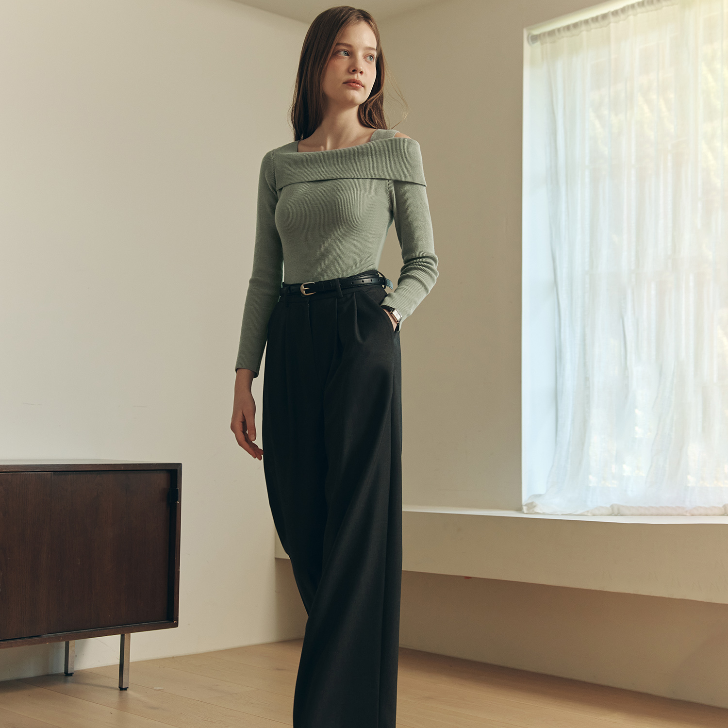 [제로스트릿][2컬러] 베이직 와이드 팬츠 BASIC WIDE PANTS - 상세 이미지 3