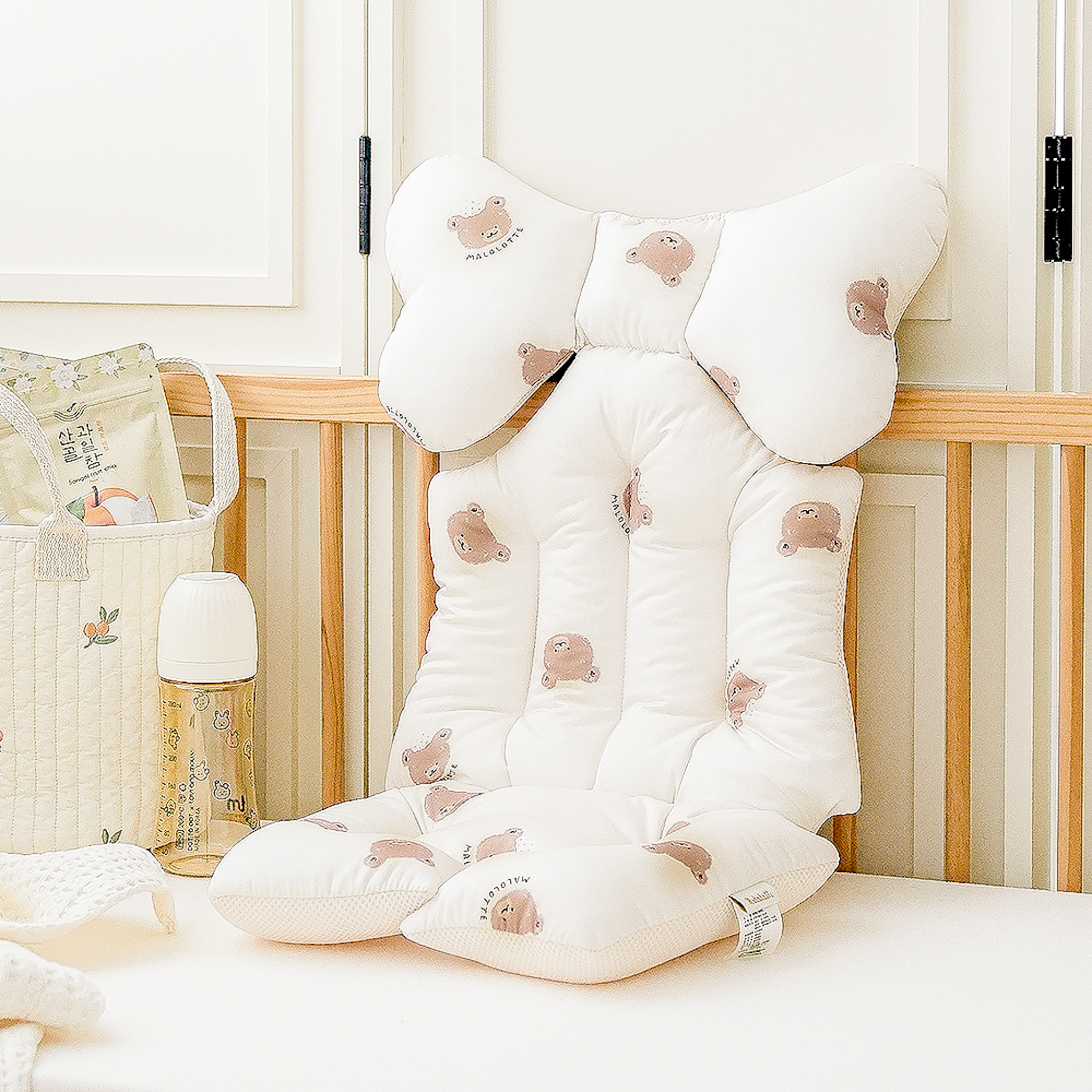 마롤로뜨 사계절 유모차 라이너 시트 신생아 카시트 쿨시트 초코베어