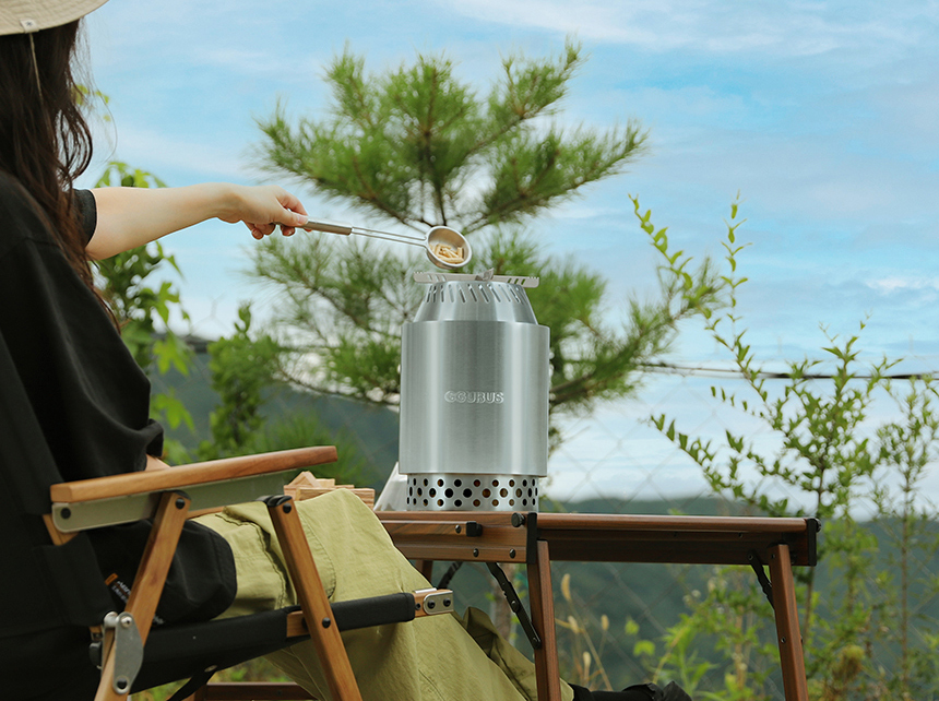 꾸버스 유어스토브 원형 화로대 이중연소 불멍 화로 바베큐그릴 캠핑