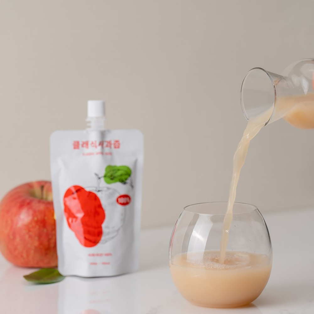 (클래식농원)농부가 직접 만든 NFC 사과즙 100ml 40팩 괴산 사과원액 - 상세 이미지 4