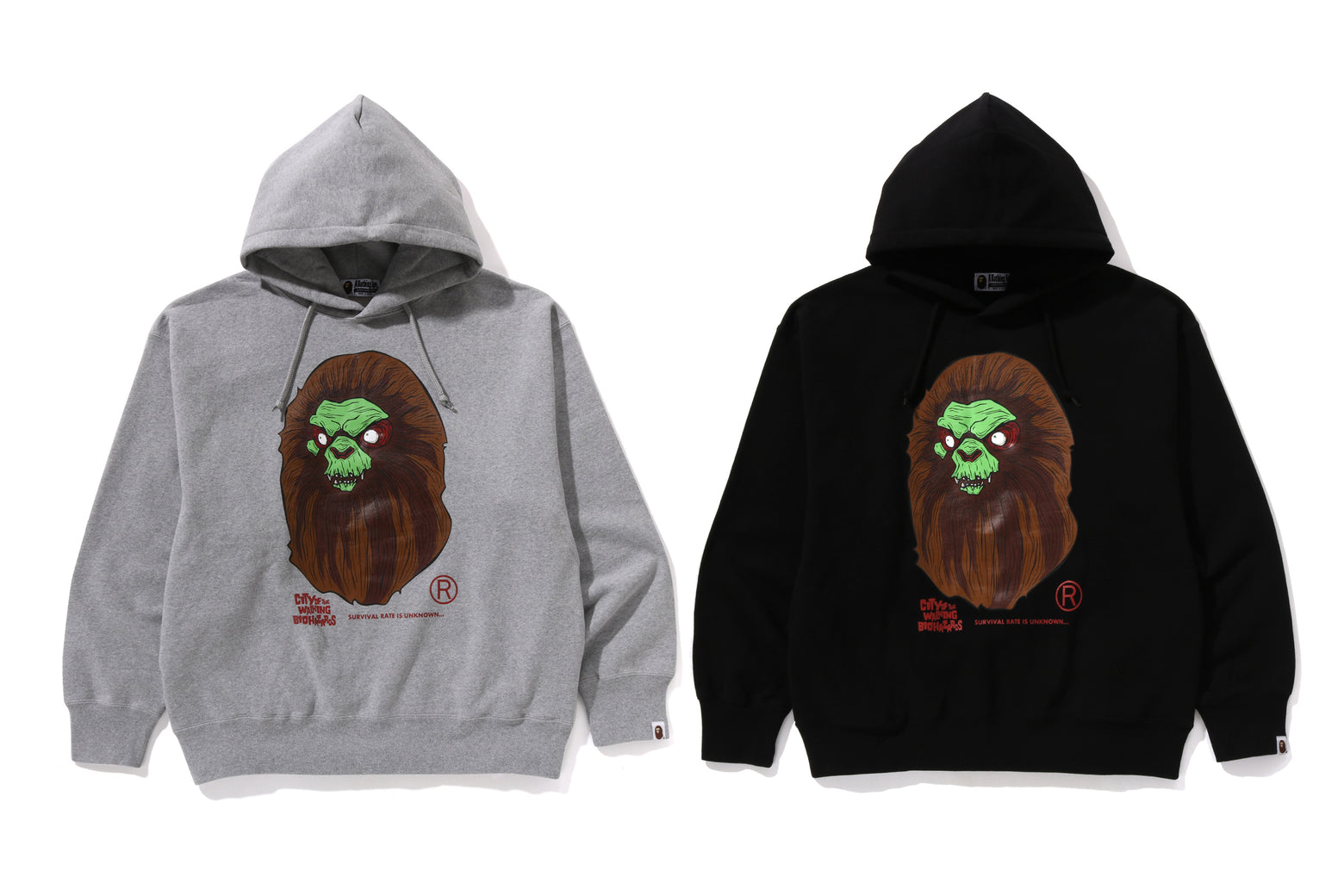 베이프 후드티 HORROR MAD FACE RELAXED FIT PULLOVER HOODIE 1K70-114-003 - 상세 이미지 5
