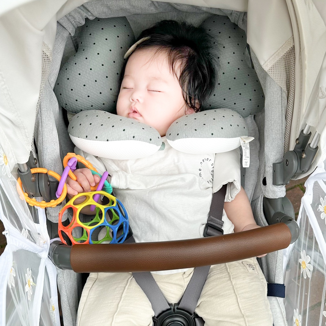 마롤로뜨 유모차라이너 코지도트 순면 유모차시트 통통 신생아 아기 아이보리