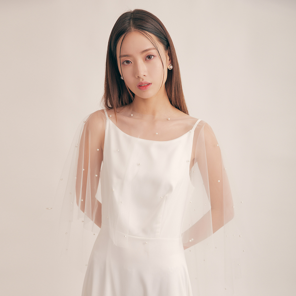 [퍼볼레로] 릴리드레스 웨딩볼레로 숄 케이프 진주망토 이미지 7