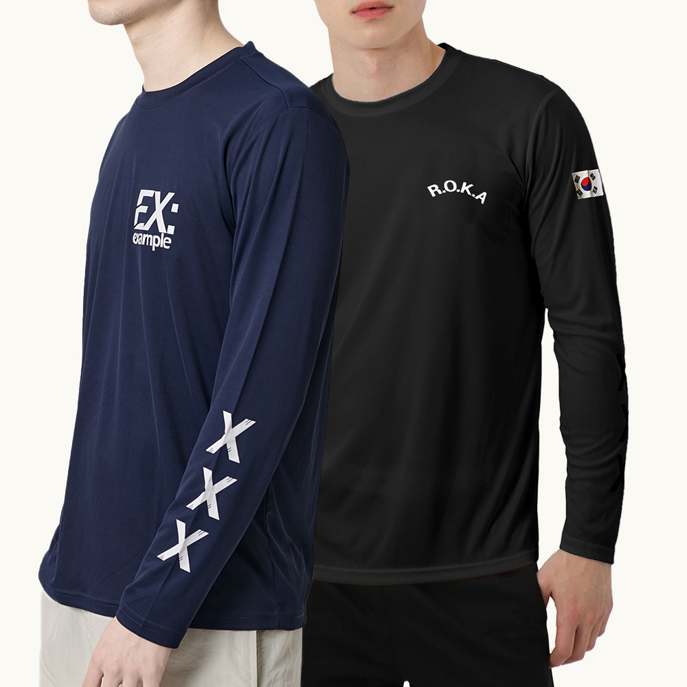 이그잼플 얇은 쿨론 긴팔 쿨티셔츠 기능성티셔츠 4XL - 상품 이미지