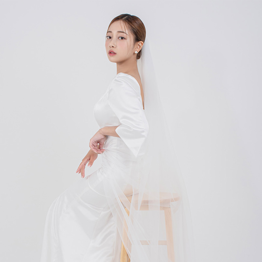 셀프웨딩베일 면사포 루루 리본 미니베일 - 상세 이미지 4