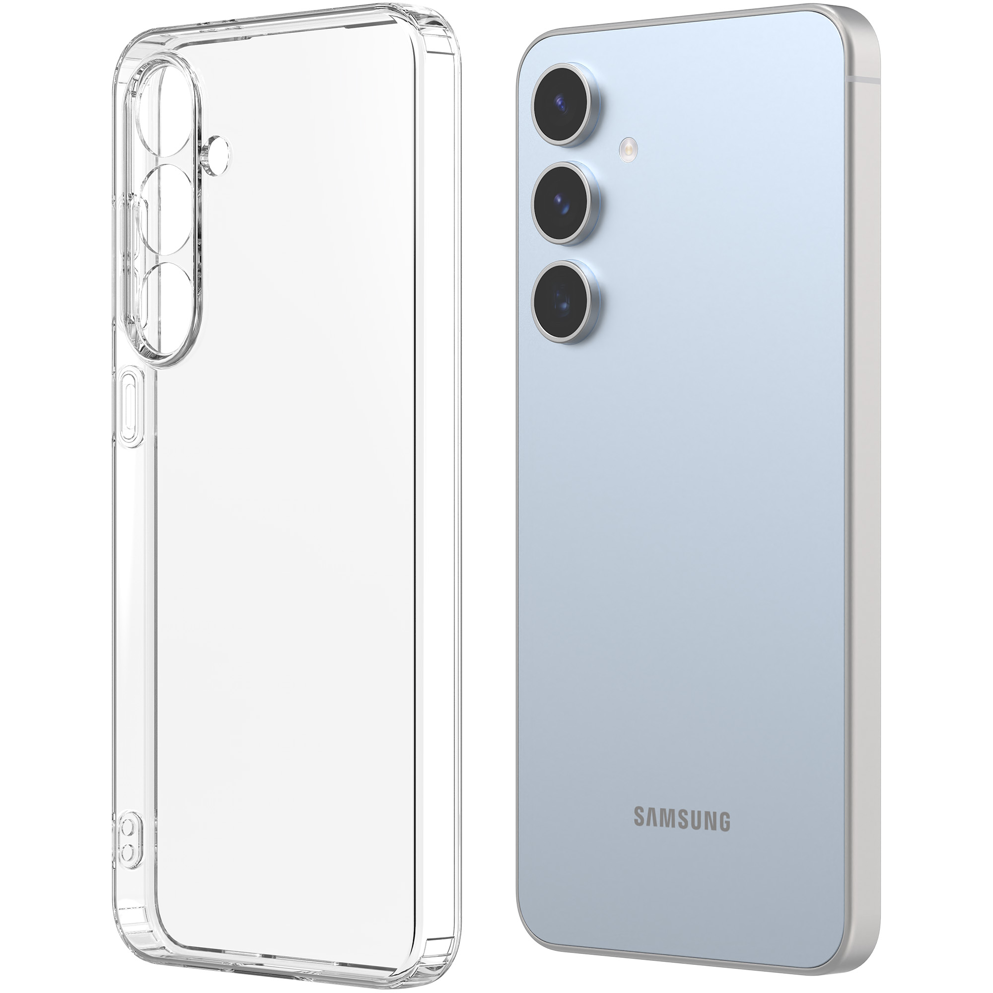 갤럭시 S24 FE 슬라임 투명 휴대폰 케이스