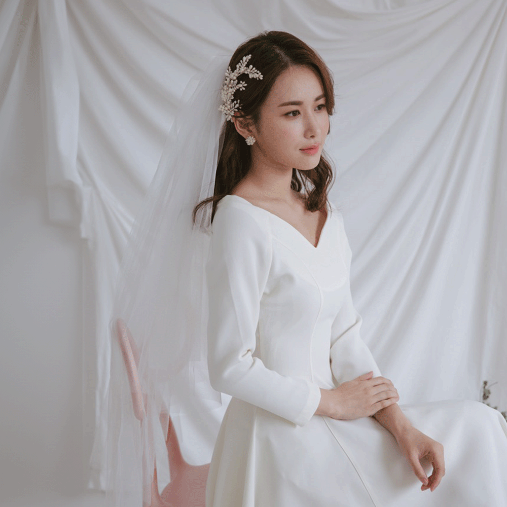 셀프웨딩베일 면사포 루루 리본 미니베일 - 상세 이미지 5