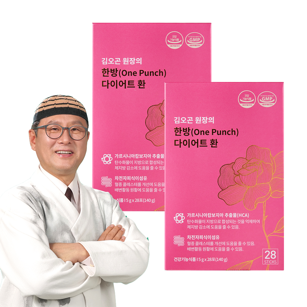 김오곤원장의 한방(OnePunch) 다이어트 환 체지방감소 가르시니아 28포, 2개 제품 이미지