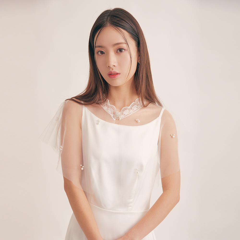 [퍼볼레로] 릴리드레스 웨딩볼레로 숄 케이프 진주망토 이미지 8