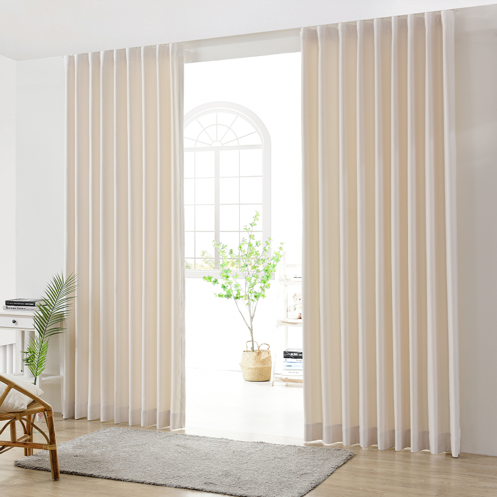 살랑공간 아틀라 형상기억 거실용커튼 주문제작 높이맞춤 2장구성 소형