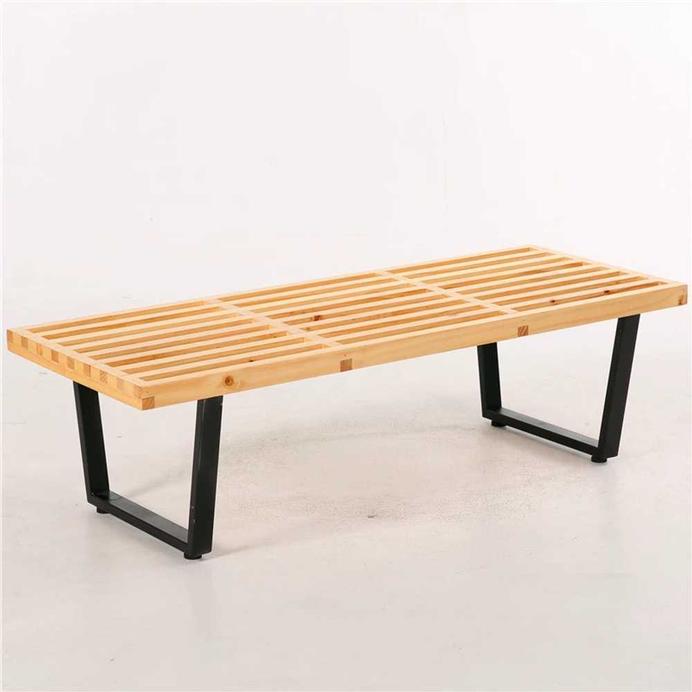 탈의실 의자 벤치 사우나 수영장 원목 체육관 라커룸 122cm 이미지 6