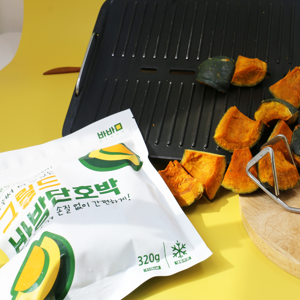 바밤 단호박 손질 냉동 국내산 구운 그릴드 밤호박 320g, 4개 - 상세 이미지 3