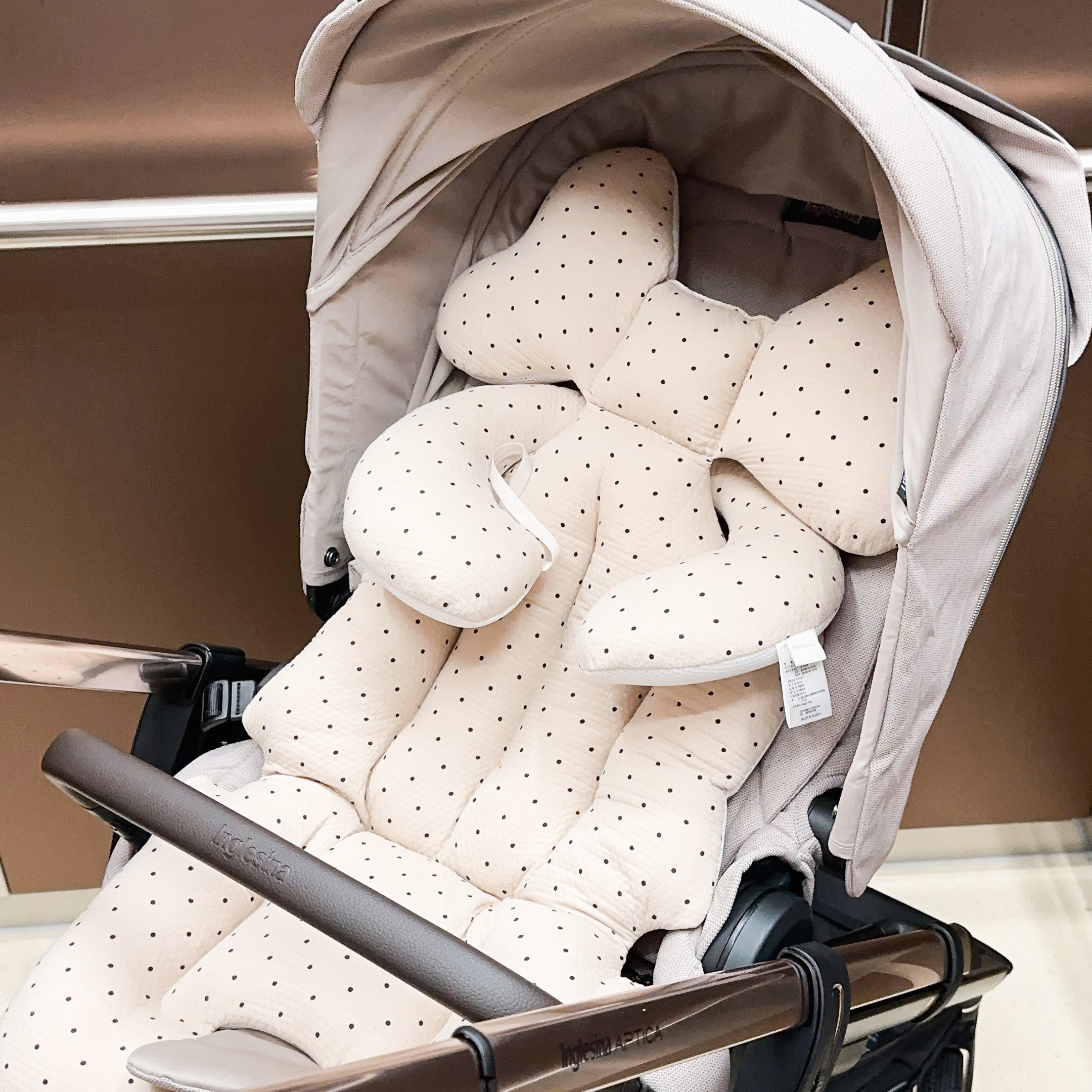 마롤로뜨 유모차라이너 코지도트 순면 유모차시트 통통 신생아 아기 아이보리