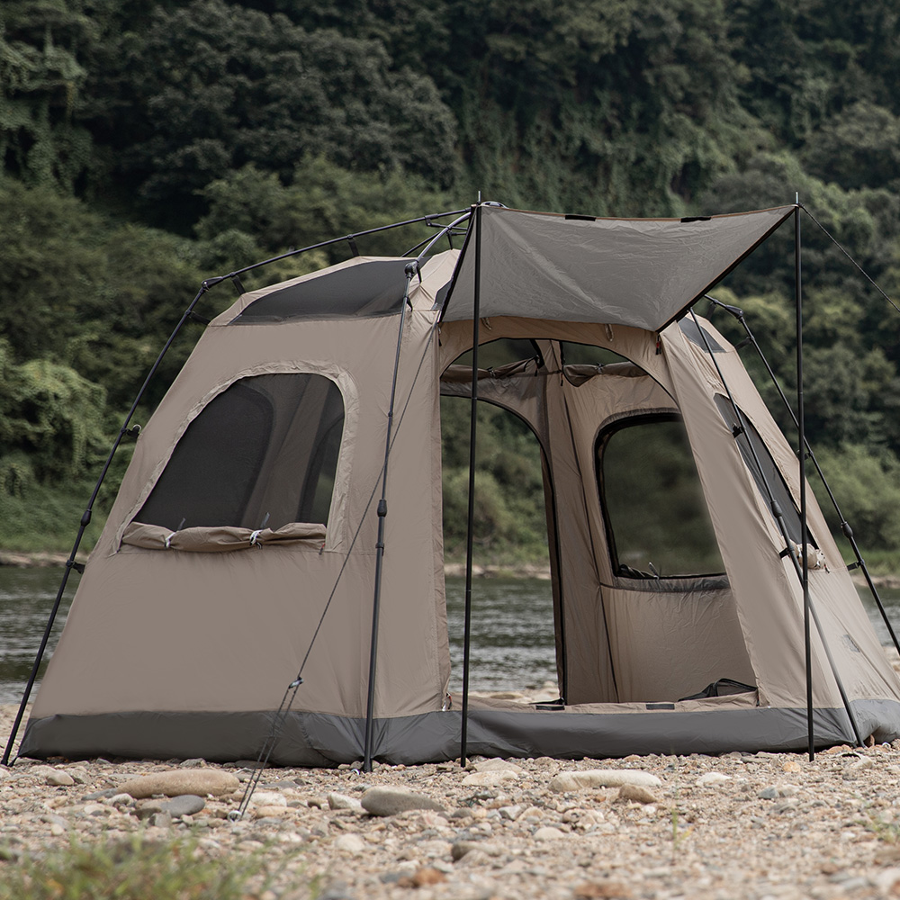 로티캠프 원터치 텐트 돔 그늘막 캠핑 대형 감성 비치 나들이 HB6-C2