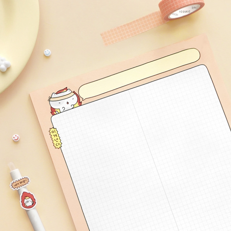 아이코닉 B5 이겨낸다 노트패드(대떡메 루즈링 떡메모지 메모패드 떡제본 공책) 01 제품 이미지