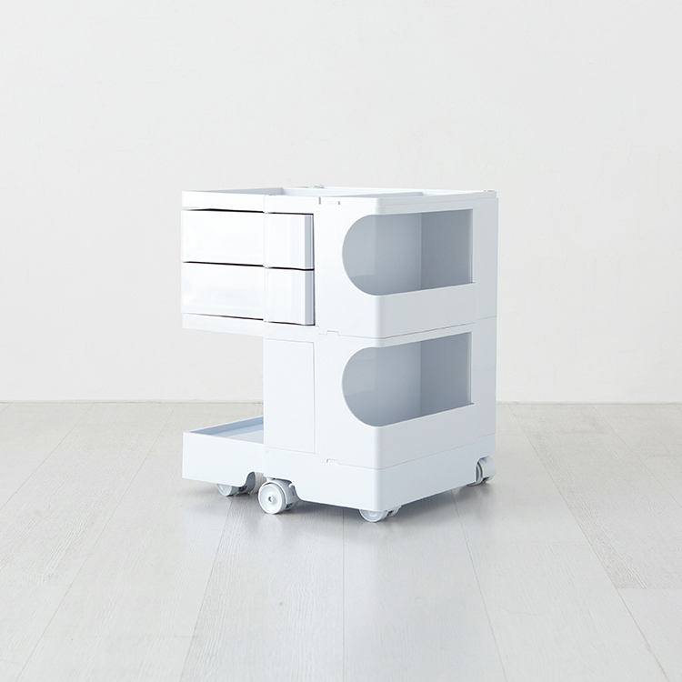 빙그리 회전서랍 트롤리 2단 화이트 9890.2957