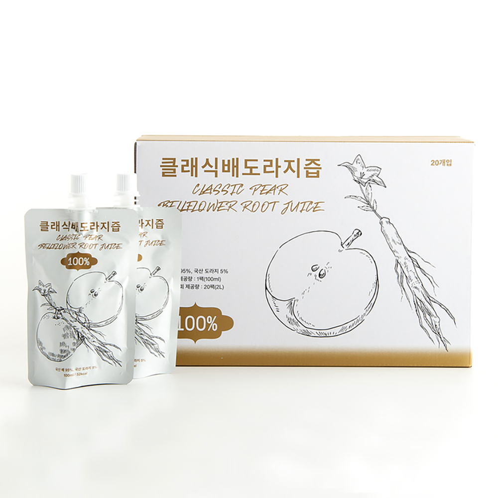 (클래식농원)농부가 만든 국내산 배도라지즙 100ml 20개 NFC 착즙 - 상세 이미지 5